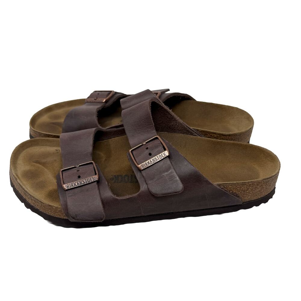 Birkenstock Arizona Soft Footbed Oiled Leather Sandals in Habana Sandals 44 11